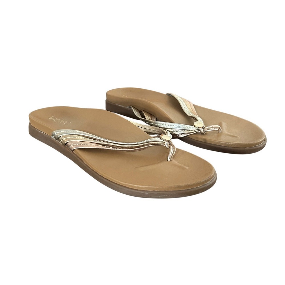 Vionic Women's Catalina Sandals Size 11M Metallic Gold Silver Rose Gold
